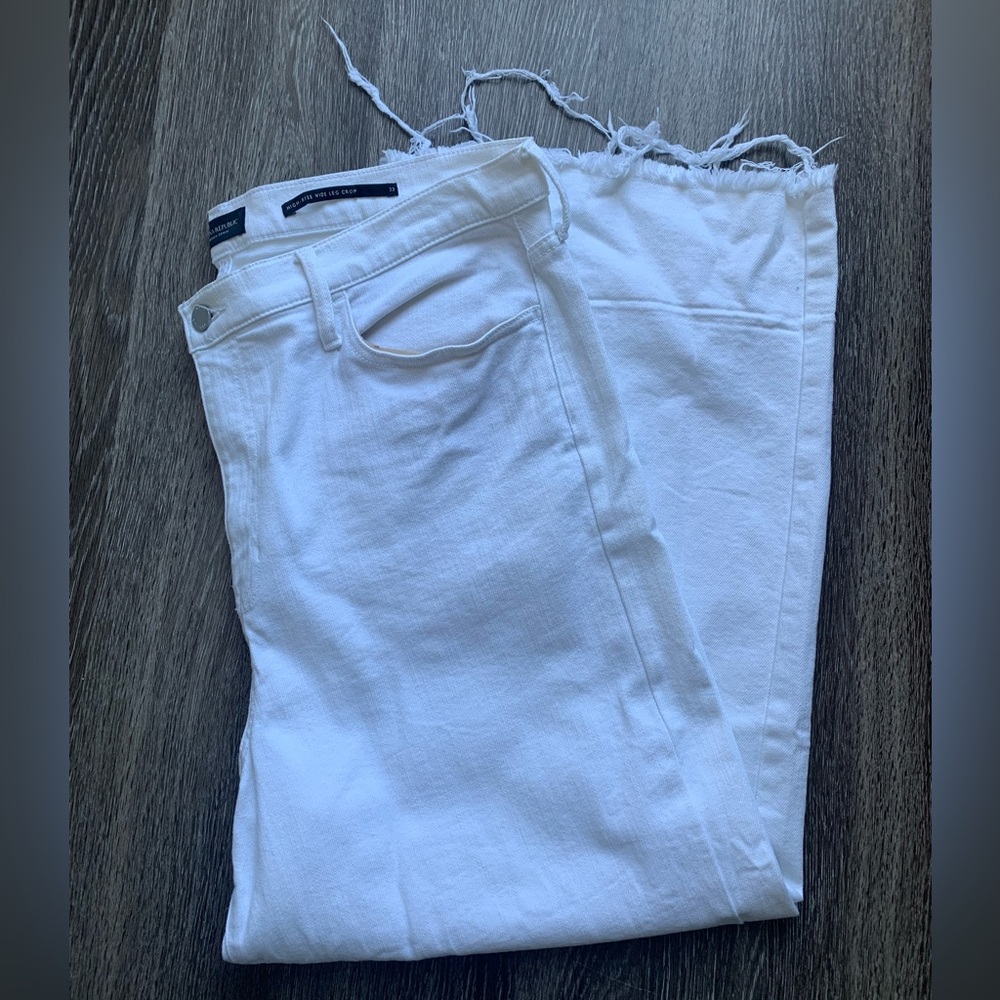 BANANA REPUBLIC HIGH-RISE WIDE-LEG CROPPED JEAN